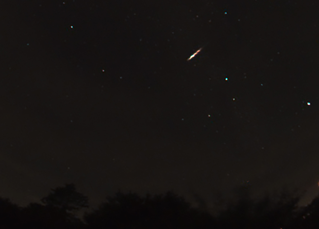 Meteor, aufgenommen von meiner AllSky-Kamera am 28.08.2022