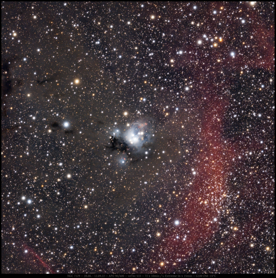 NGC 7129 (First Light with L-Extreme)