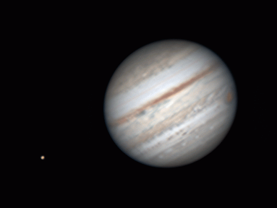 Jupiter's Tanz mit Io (Animation vom 10.09.2022)