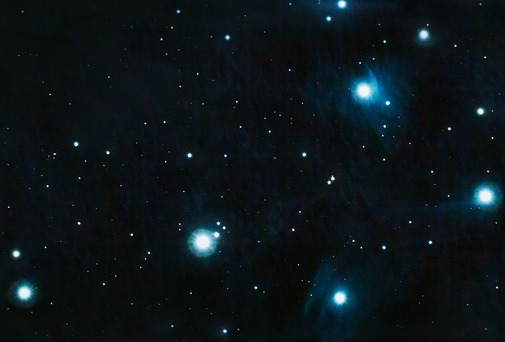 M45 Plejaden mit der Vaonis Stellina