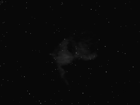 NGC 281 mit 16", 75x + OIII, GG: 6m3,   9/2021