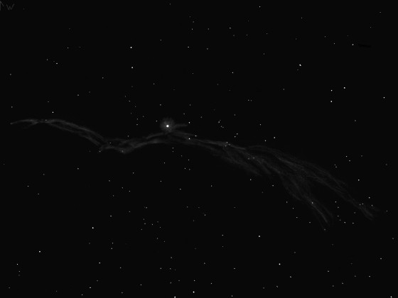 NGC 6960 mit 16", 128x + OIII, GG: 6m3,  9/2021