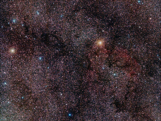 IC 1396 Weitfeld mit dem Samyang 135, 11x1 min; Urheber Rohdaten: mein Kollege Karl-Heinz; Bildbearbeiter: hobbyknipser; Canon 760da; 22.08.2022