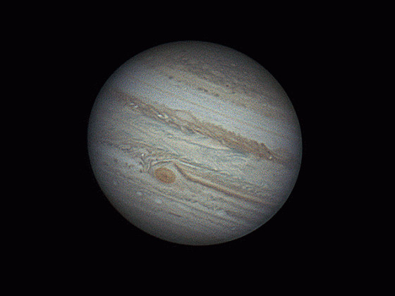 Jupiter am 11.10. in Bewegung GIF