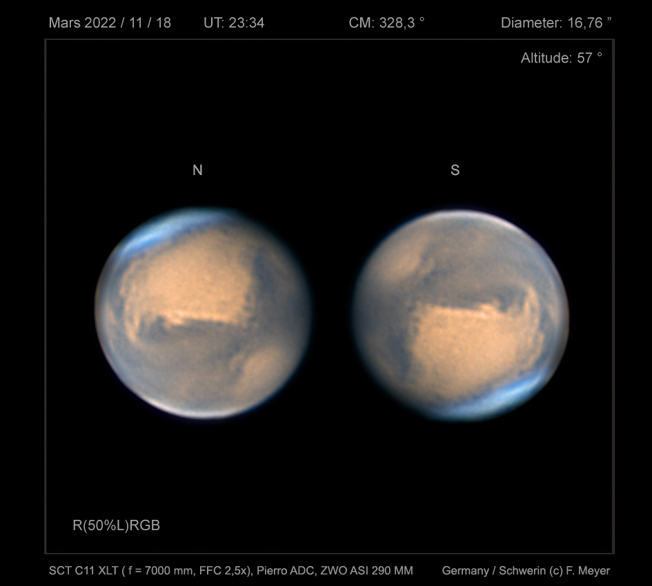 Mars in der Nacht vom 18. auf den 19.11.2022