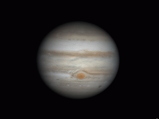 Doppelte Sonnenfinsternis auf Jupiter am 26.10.2022 - Animation