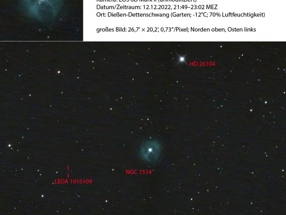 NGC 1514 – der Kristallkugelnebel aka Taunebel