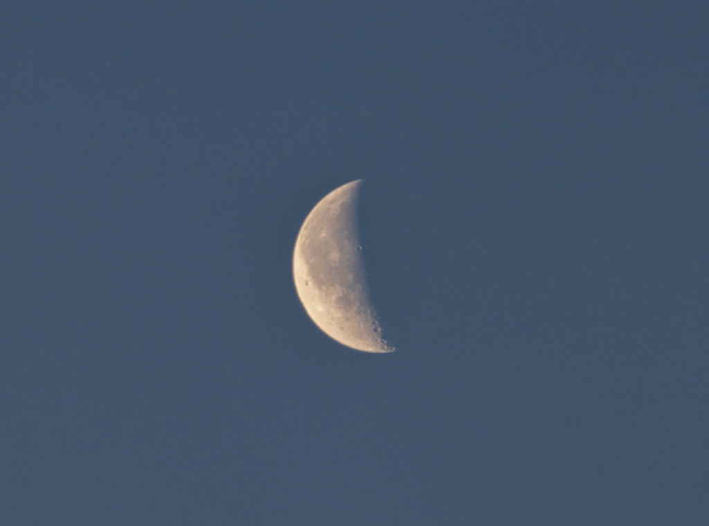 Mond bei Tageslicht  (44%, abnehmend) am 17.12.2022