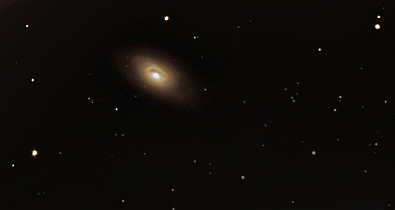 M64 Blackeye oder Blaues-Auge Galaxie, meine erste Galaxie mit dem Kaufhausteleskop