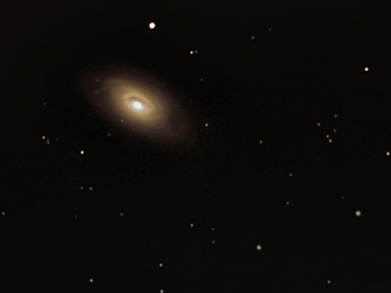 M64 Blackeye oder Blaues-Auge Galaxie, meine erste Galaxie mit dem Kaufhausteleskop