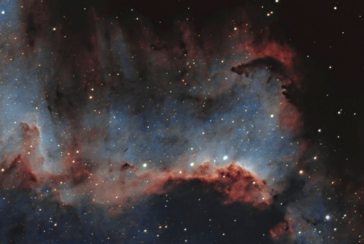 NGC7000 Great Wall mit Hubble-Palette