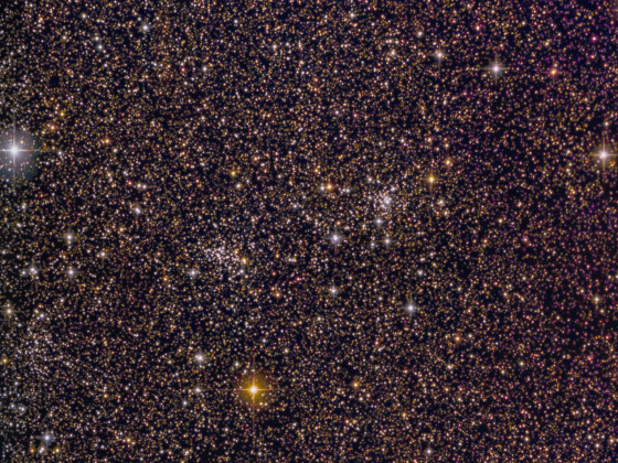 auch von mir die Sternhaufen NGC 7790 (links der Bildmitte), 7788 (rechts daneben),  oberhalb 7788 Frolov 1; links unten noch Berkeley 58: vom 10.10.2018 mit 8" f/4 Newton; 240x30 sec; Canon 77da