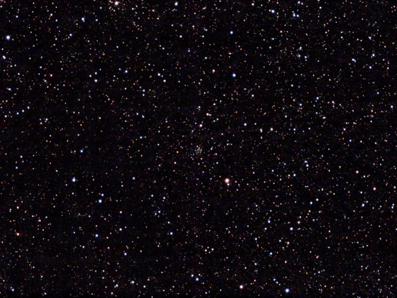 NGC136 offener Sternhaufen mit der Vaonis Stellina