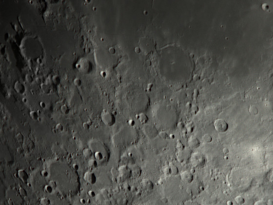 Von Bullialdus über das Mare Nubium zu Tycho, Maginus und Clavius, ein wenig beachteter, unscheinbarer Krater