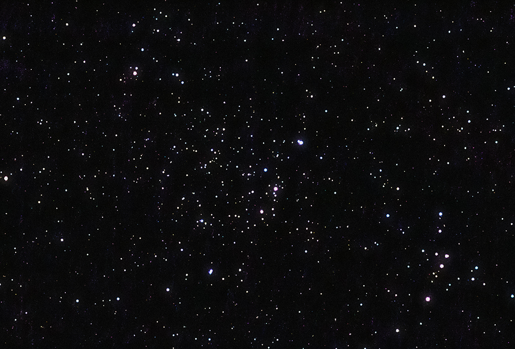 NGC1817 offener Sternhaufen und NGC1807 Asterismus mit der Vaonis Stellina