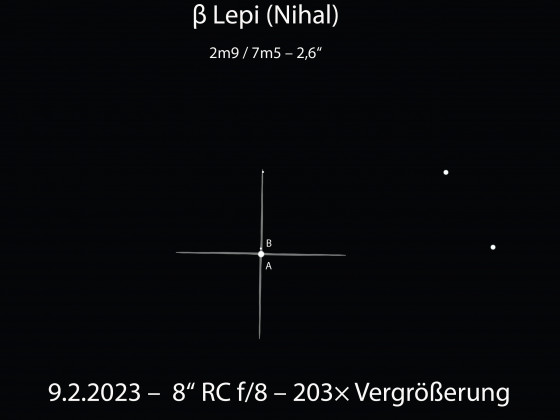 Beta Lepi (Nihal) – Doppelstern im Hasen
