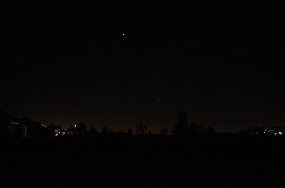 Jupiter und Venus am Abend