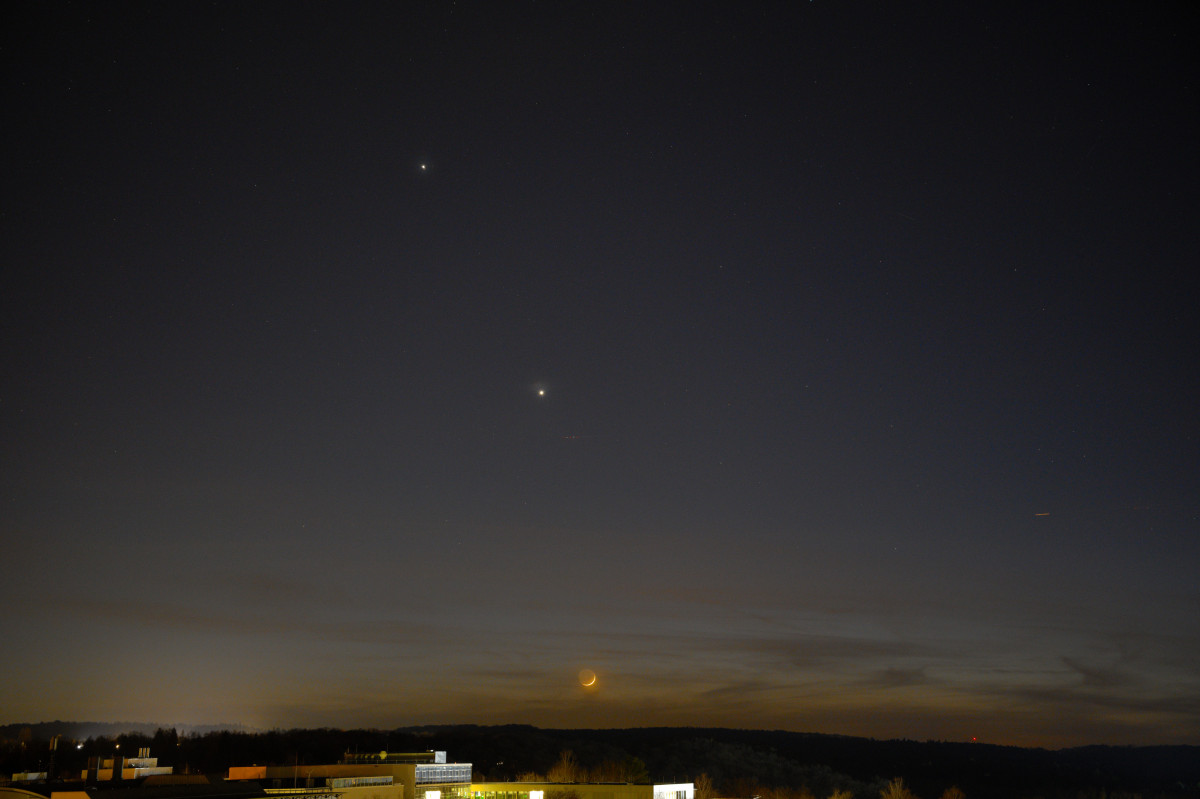 Mond bei Venus und Jupiter 21.02.23