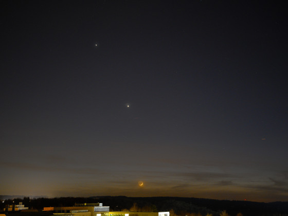 Mond bei Venus und Jupiter 21.02.23