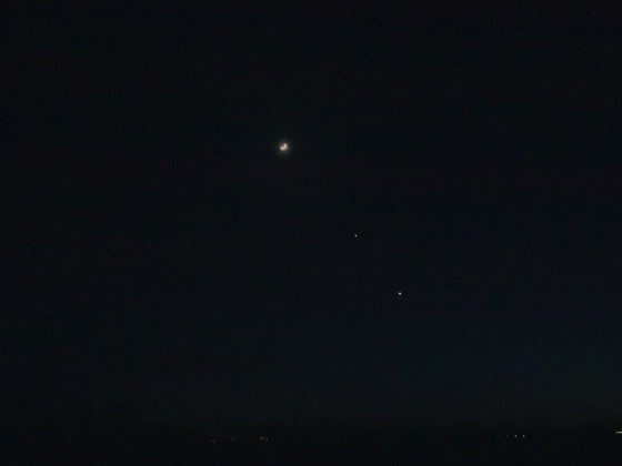 Mond, Jupiter und Venus am 23.02.2023