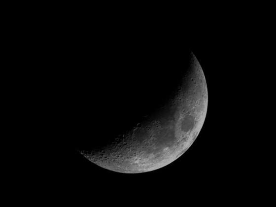 Mond (27%, zunehmend) am 25.02.2023 mit der Vaonis Stellina