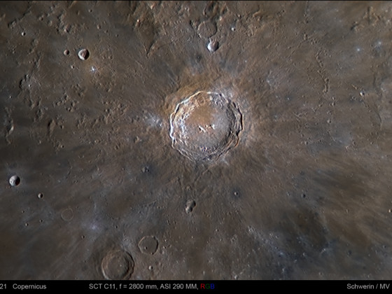 Krater Copernicus und Umgebung am 23.04.2021