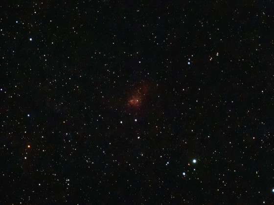 IC10 Starburst-Galaxie (1. Versuch | 2,69 Stunden Licht) mit der Vaonis Stellina