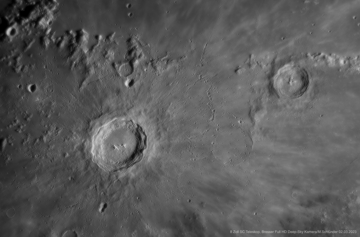 Mondkrater Kopernikus und Erathostenes