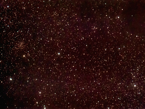 M24 / IC4715 Kleine Sagittarius-Wolke (Ausschnitt) und Offener Sternhaufen NGC6603 mit der Vaonis Stellina