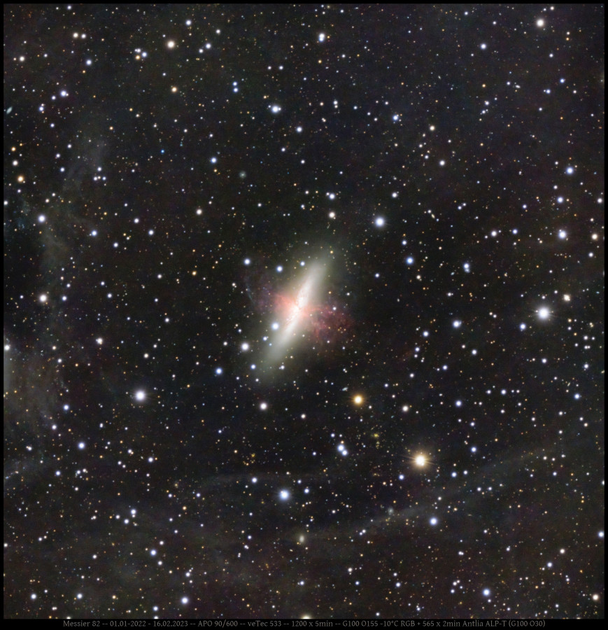 Messier 82 (added Dual-Narrowband)
