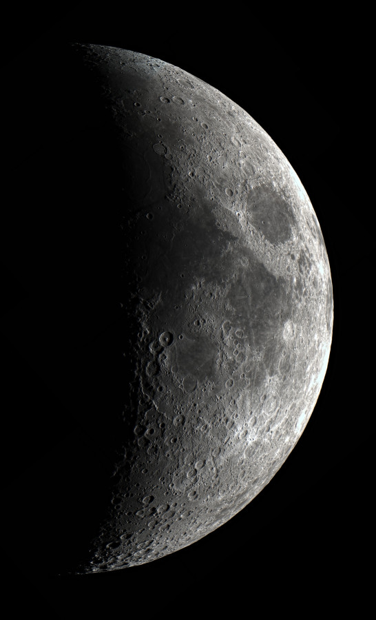 Mond am 27.03.2023 (Mosaik aus 5 Aufnahmen)
