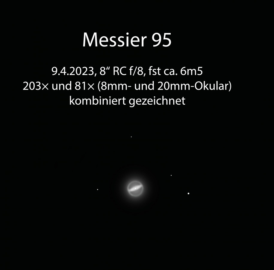 Messier 95, Teil des OdM April 2023