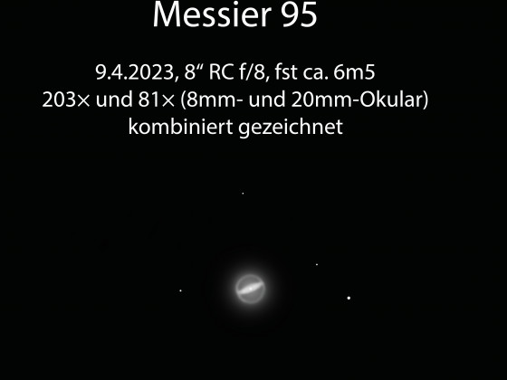 Messier 95, Teil des OdM April 2023