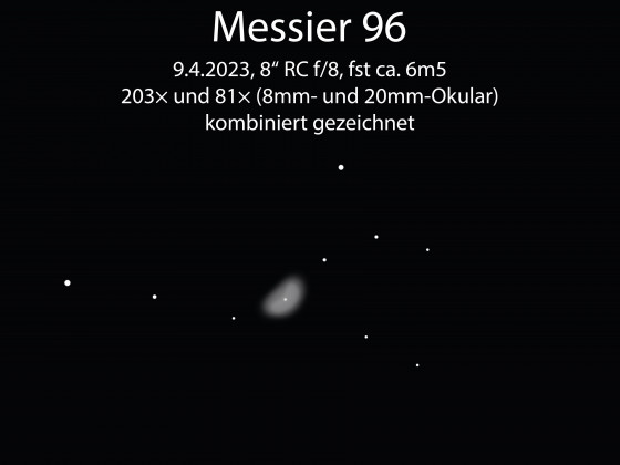 Messier 96 im Löwen, Teil des OdM April 2023