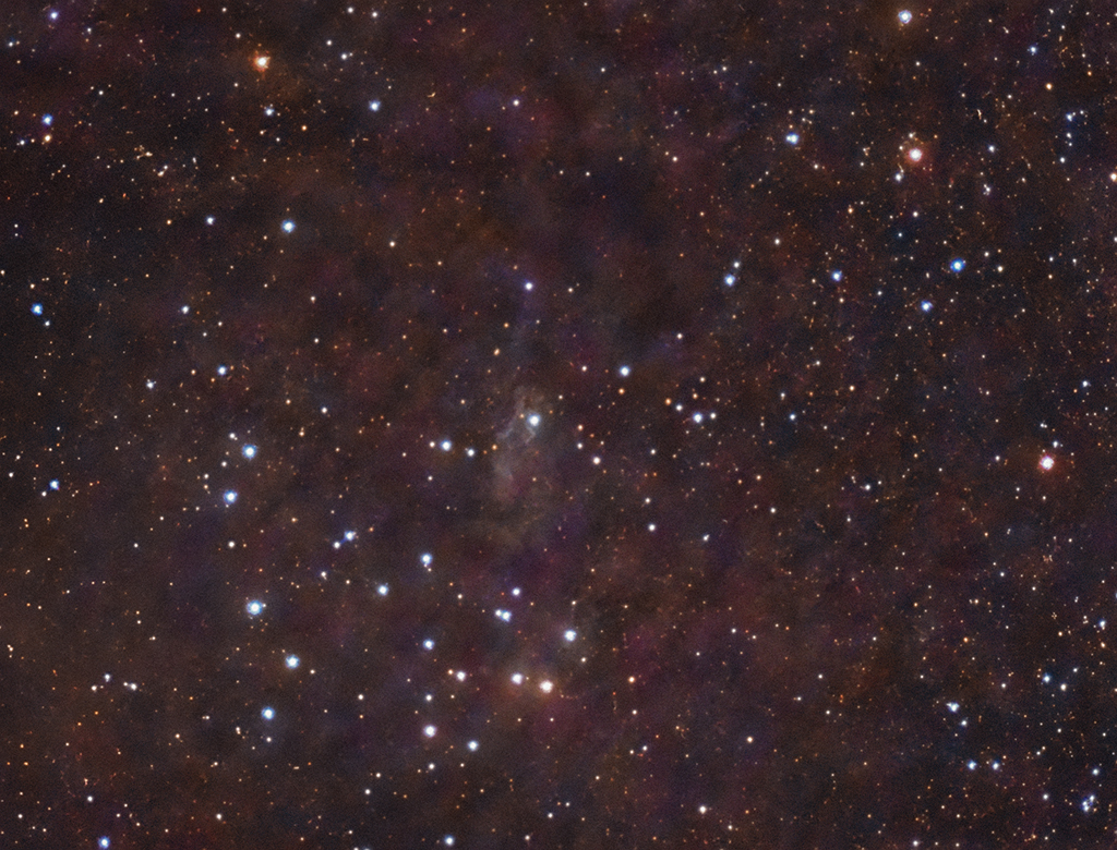 NGC225 Offener Sternhaufen mit ein bisschen vdb4 und LDN1292 mit der Vaonis Stellina