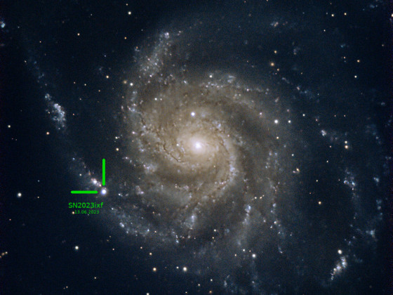 Supernova SN2023ixf in der M101 Galaxie am 13.06.2023
