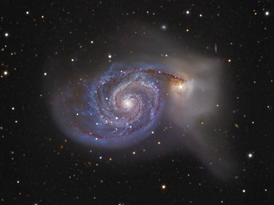 Messier 51 Mit Dobson teleskop