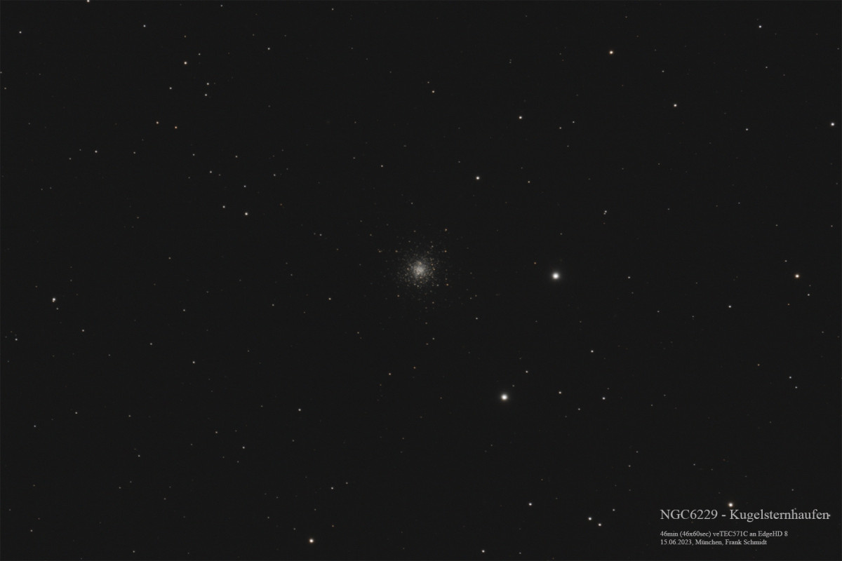 1h NGC6229 bei f/10 von München aus