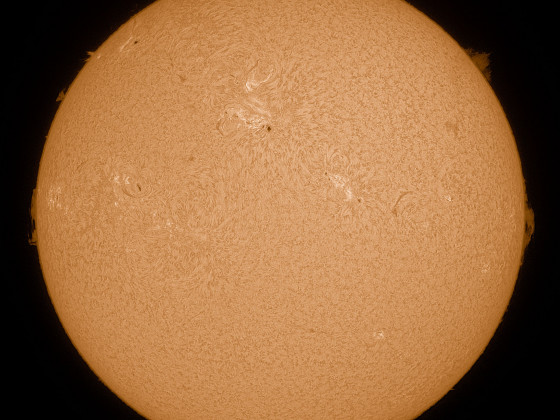 H Alpha Sonne am 18.06.23 10.57 UT