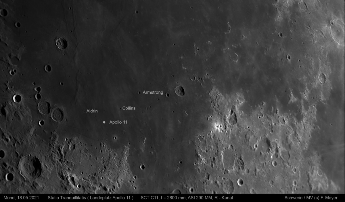 Statio Tranquillitatis (Landeplatz von Apollo 11), 18.05.2021