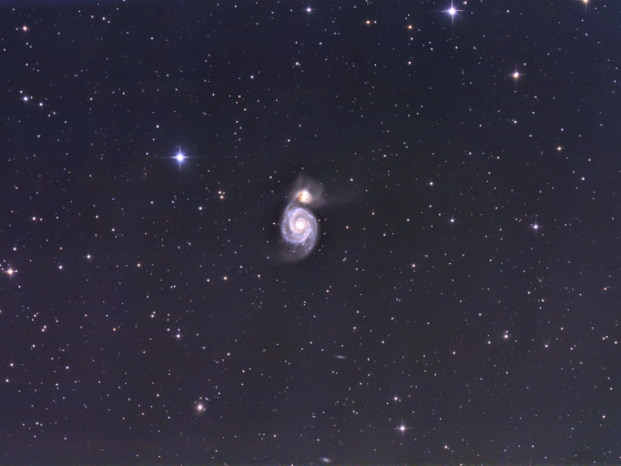 M51 erste "Langzeitbelichtung"
