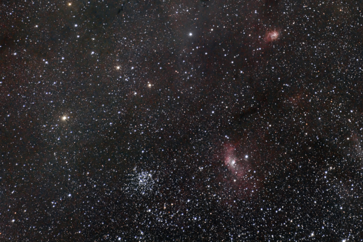 M52, NGC7635/Bubble Nebula und Umgebung