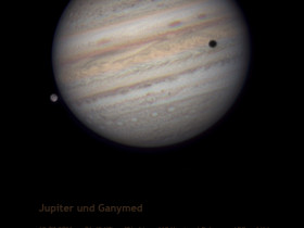 Jupiter im IR mit Ganymed