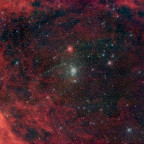 Tintenfisch-/Fledermausnebel (Sh2-129) - 3,5 Std. - Schmalband - OSC ToupTek 2600 Color - Skywatcher 8" Quattro f/4