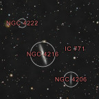 Virgo Haufen um NGC 4216 mit Seestar S50
