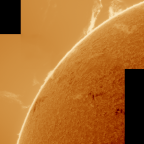Ha Sonne mit großer Protuberanz vom 15-17.09.2023