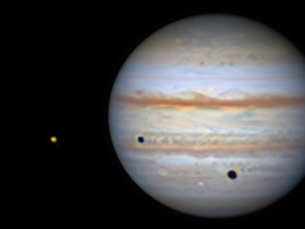 Jupiter mit Monden und Mondschatten - 09.08.2022