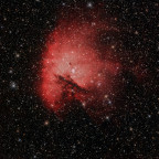 NGC281 (PacMan) - 74 Minuten - Schmalband - OSC ToupTek 2600 Color - Skywatcher 8" Quattro f/4