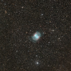 Hantelnebel (M27) - 100 Minuten - nur RGB - OSC ToupTek 2600 Color - Skywatcher 8" Quattro f/4