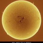 Sonne in H-Alpha vom 02.10.2025